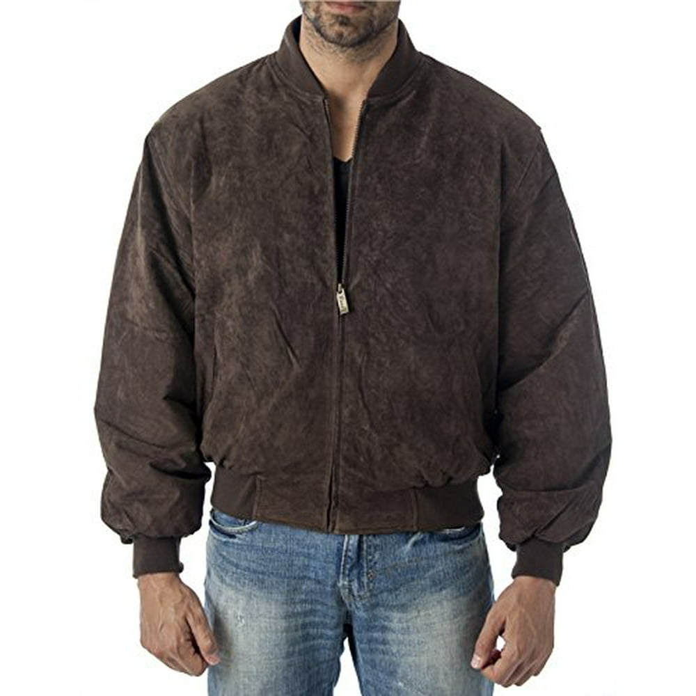 Reed REED MEN'S BASEBALL SUEDE LEATHER JACKET (IMPORTED) (3XT, BROWN