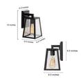 thumbnail image 4 of LNC Zonk 9.5-in H Sand Black with Seeded Glass Shade Modern Outdoor Wall Light,9.4"H, 4 of 13