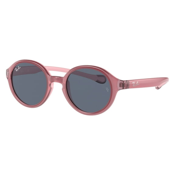 Ray-Ban RJ9075S Round Junior Sunglasses, Fuchsia On Rubber Pink/Dark Grey, 37 mm