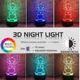 thumbnail image 2 of Luz nocturna LED 3D con control remoto y 16 colores LOUHH, 2 of 7