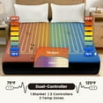 thumbnail image 3 of Blunique Electric Heated Mattress Pad Queen Size Dual Control Heating Blanket Bed Heater Warmer, 60 x 80 inch Charcoal Black, 3 of 9