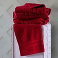 thumbnail image 4 of Hawmam Linen Burgundy Red Hand Towel Set - Quick Dry Bathroom Towels - 4-Pack, 16' x 29', Soft Luxury 100% Turkish Cotton, Hotel Quality, Highly Absorbent, Eco Friendly, Low Lint, 600 GSM, 4 of 7