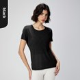 thumbnail image 1 of Ropa deportiva y fitness de alta gama para mujer, de manga corta, ligera, transpirable, para pilates, yoga, primavera y verano, 1 of 4