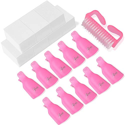 Nail Polish Remover Clips Set,TsMADDTs 600Pcs Nail Wipe Cotton Pads