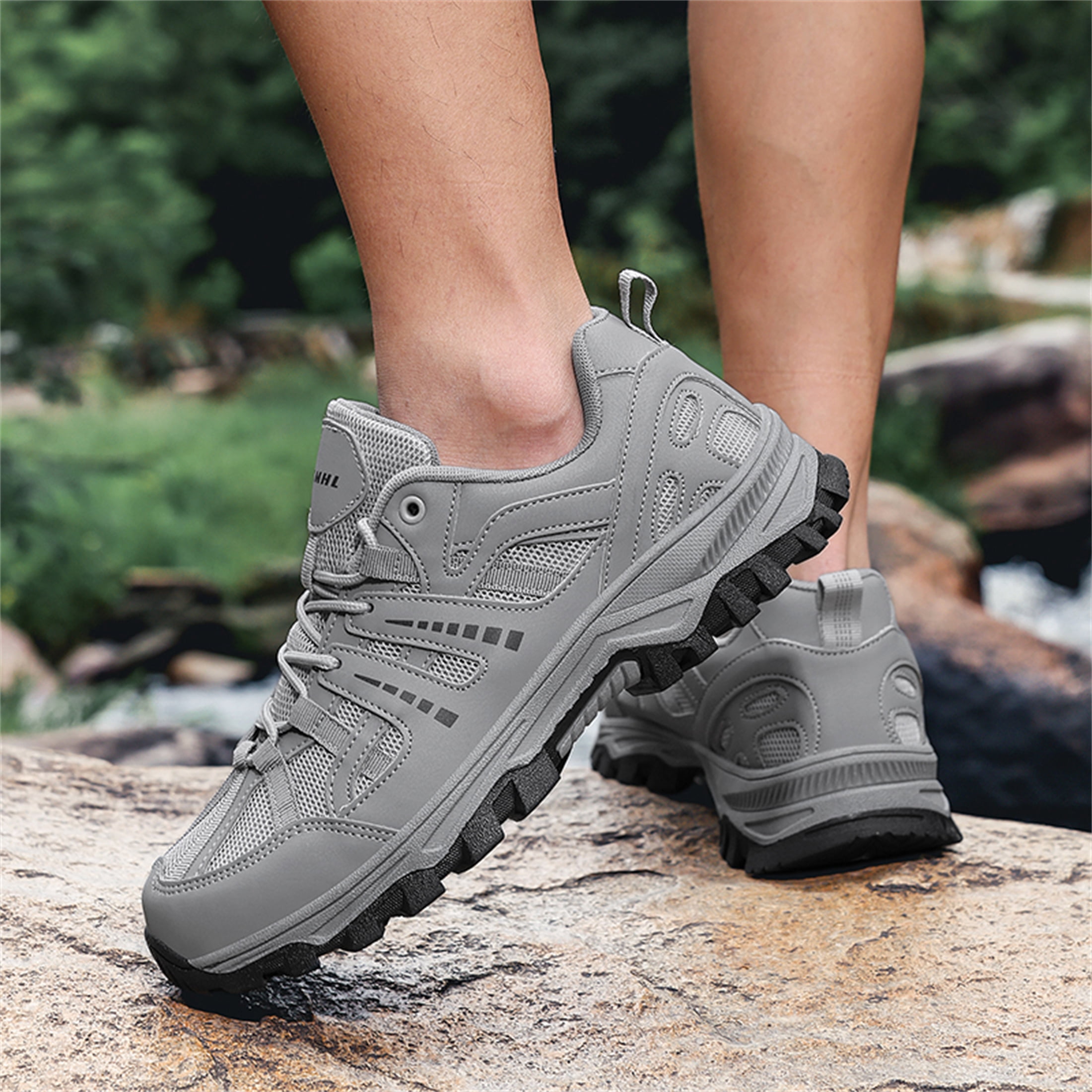 YOURDIARY Men Women Breathable Hiking Shoes Durable Non-Slip Trail Sneakers for Camping Hiking