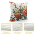 thumbnail image 4 of COMIO Tache Floral Hummingbirds Burgundy Ivory Antique Vintage Farmhouse Spring Country Rustic Microfiber Rose Garden Pillowcases, 4 of 5