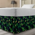 thumbnail image 1 of Lemon Tree Bed Skirt, Rhythmic Style Forest Theme Botanical Blossoming on Dark Tone Background, Elastic Bedskirt Dust Ruffle Wrap Around for Bedding Decor, 4 Sizes, Multicolor, by Ambesonne, 1 of 2
