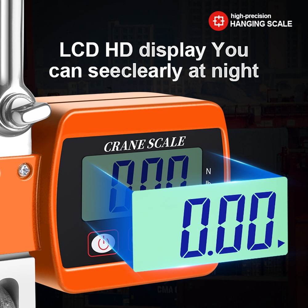 Crane LCD Digital Display Crance Scale 0.05-500kg Portable Industrial Electronic Heavy Duty Weight Hook Crane With Unit Change Function