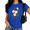 Blue, variant on Cozymy Minimalist Flower Illustration Crewneck Shirt Women's Trendy Spring Summer Top