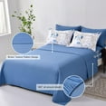 thumbnail image 3 of 7Pcs Blue Botanical Comforter Set King Size Bed in a Bag Bedding Set Adult (90"x104"), 3 of 7