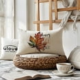 thumbnail image 3 of Autumn Fall Pillow Covers 12x20 Pumpkin with Seasonal Floral Farmhouse Happy Fall Y‘all Farmhouse Decorative Lumbar Cushion Cover Maple Leaves Throw Pillow Cases 2Pack for Sofa/Couch/Porch (Brown), 3 of 6