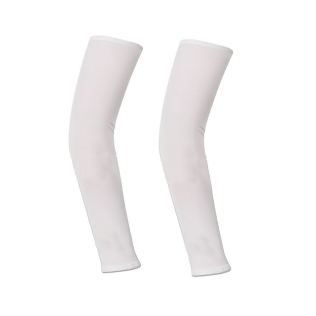 Linyer Manchons de Protection Confortables Respirants 1 Paire Manchons de Compression Rafraîchissants Articles de Sport pour Conduite Cyclisme Randonnée Blanc