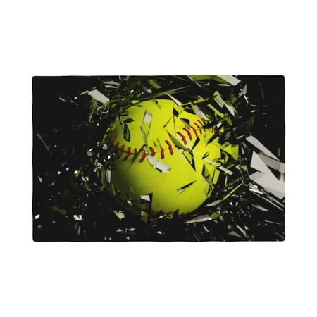 

Table Placemats Set of 4 - Ball 12x18 In Faux Linen Double Heat Resistant Place Mats Cloth Indoor/Outdoor Placemats Washable Table Mats for Dining Kitchen Party