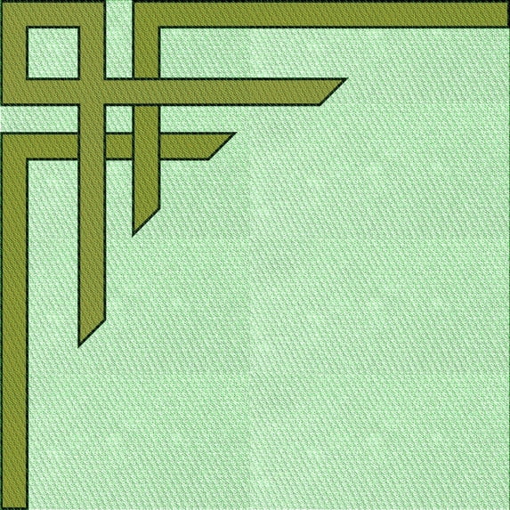 Ahgly Company Indoor Square Patterned Green Snake Green Area Rugs, 7' Square