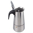 thumbnail image 1 of Moka Pot, Poids Léger Fabricant de Moka en Acier Inoxydable pour le Camping, 1 of 7