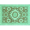 thumbnail image 1 of Ahgly Company Indoor Rectangle Abstract Turquoise Blue Modern Area Rugs, 5' x 8', 1 of 4