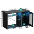 thumbnail image 4 of Aheaplus 55-75 Gallon Aquarium Stand with Power Outlets & LED Light, Reversible Fish Tank Stand with Cabinet for Fish Tank Accessories Storage, Heavy Duty Metal Frame, 880LBS Capacity, Black, 4 of 7