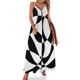 thumbnail image 1 of Vestido sin mangas abstracto en blanco y negro de los años 60, vestido de verano, vestido diario para mujer, verano, 1 of 7
