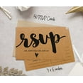 thumbnail image 4 of Inkdotpot 50 Cartes Postales Vierges RSVP Style Rustique Kraft à Inscription Imprimée 4"X6" Cartes de Réponse, Carte de Réponse RSVP pour Mariage, Shower Nuptiale, Shower de Bébé, 4 of 5