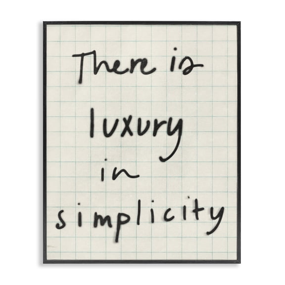 Stupell Industries Luxury In Simplicity Scrawl Black Framed Giclee Art, design by Victoria Barnes
