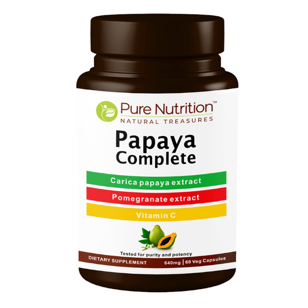 Pure Nutrition Papaya Complete with Vitamin C, Supports Digestion and