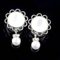 thumbnail image 6 of jiaroswwei 1Pc Lady Flower Faux Pearl Dangle Ear Tunnel Expander Plug Piercing Jewelry Gift, 6 of 7