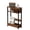 Walnut, variant on Litake Narrow Side Table for Small Spaces, 3 Tier Small End Table with Magazine Holder, Slim Skinny Nightstand Bedside Tables with Storage Shelf for Living Room Bedroom Black