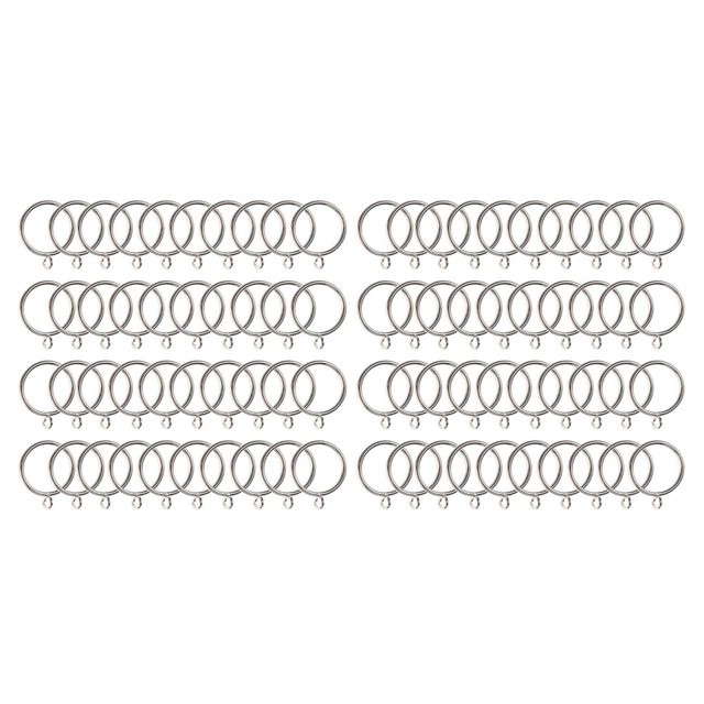 80x Anillos de Cortina, 38 mm Diámetro Interno Anillos de Cortinas de Hierro Anillos Colgantes pPlata