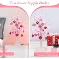 thumbnail image 6 of 2 Pack Valentine's Day Decoration Glow Birch Tree with 24 Heart Shaped Ornaments, USB with Timer and Battery Operated, Glowing Artificial Tree Indoor Bedroom Wedding Party Valentine's Day Decoration, 6 of 7
