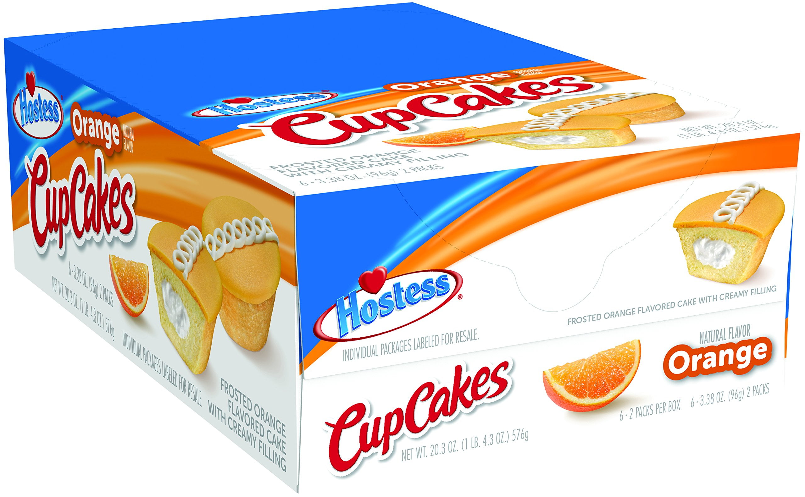 Hostess Cupcakes, Orange, 3.38 Ounce, 6 Count