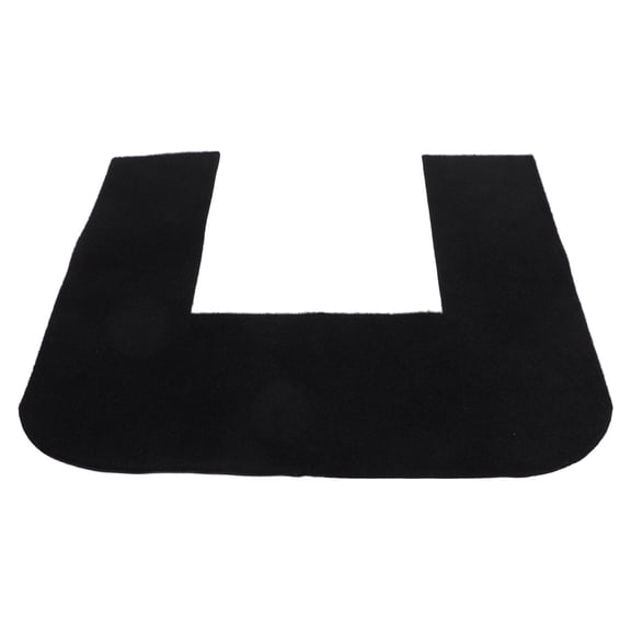 Beaupretty Bathroom Rugs Black U Shaped Toilet Mat Polyester TPR 1Pcs