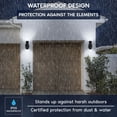 thumbnail image 4 of Luxrite Dusk to Dawn LED Modern Outdoor Wall Light, 12", Up or Up and Down Light, 3CCT 3000K-5000K, 18/24/30W, IP65, ETL, 4 of 7