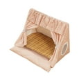 thumbnail image 2 of Casa de carpas de interior de gato, tépea cueva lana portátil cama para mascotas ventana transpirable cama de verano para gatos gatito de cachorro Rosa, 2 of 8