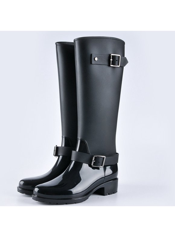 Ladies Knee Rain Boots