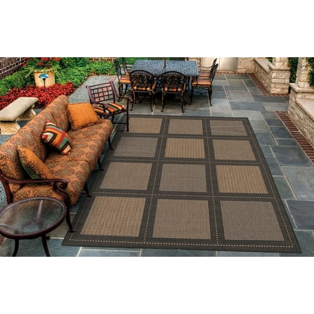 Couristan Recife Summit Natural - Couristan Recife Summit Rug, Cocoa/Black