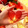 thumbnail image 3 of Noehoiugi Valentine String Lights, Led Heart Shape String Light,Romantic Fairy Lights Battery Operated(Battery Not Including),Valentine Decor For Indoor Outdoor Wedding Anniversary Holiday Party, 3 of 7