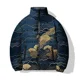 thumbnail image 3 of Parka de invierno para hombre Chaqueta de algodón para hombre Chaqueta de algodón con estampado personalizado Burgers and Sunshine Chaquetas Hombre Ropa para hombre Abrigos, 3 of 4