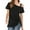 Black, variant on YouLoveIt Women's Shirts Short Sleeve T-shirt Plus Size Casual Off Shoulder T-Shirt Blouse Loose Plus Size Tops Cold Shoulder T Shirts Twist Knot Tunics Tops