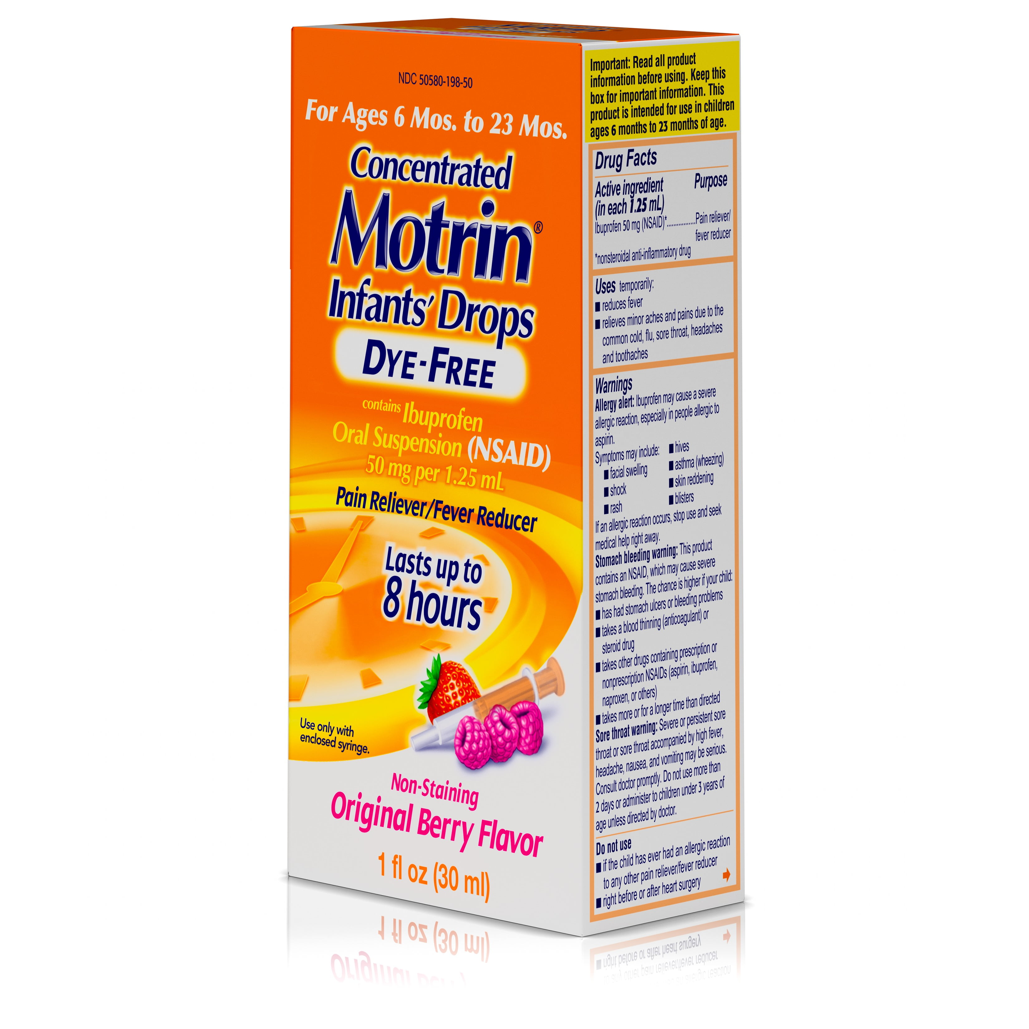 Motrin 50 Mg 1 25 Ml Dosage Chart