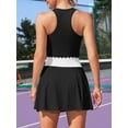 thumbnail image 7 of Sociala 2 Piece Scalloped Waistline Tennis Skirt Sets for Womens Golf Skirts, 7 of 7