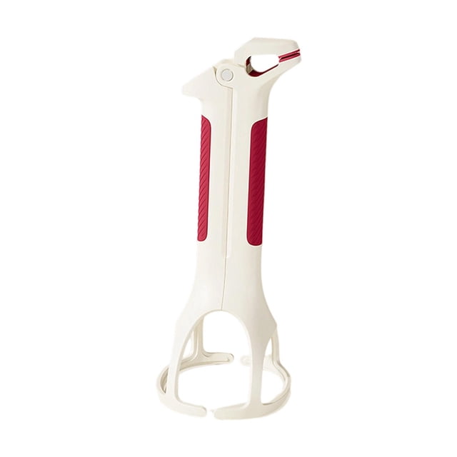Pinza para platos calientes 2 en 1, pinza de cocina, pinza para sujetar tazones, multiusos creativo Blanco Rojo