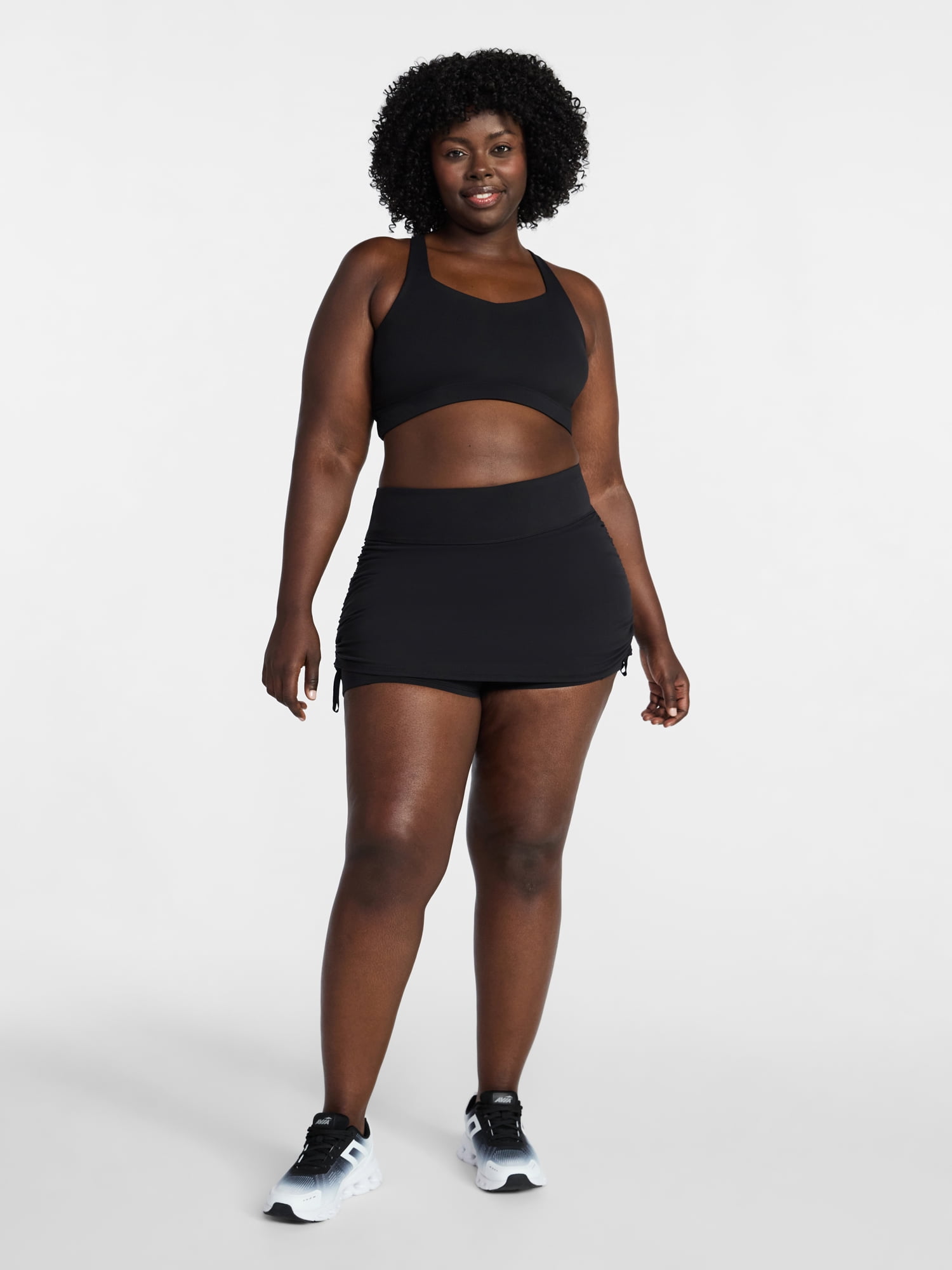 Avia Women's Ruched Side Active Skort, Sizes XS-XXXL