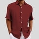 thumbnail image 4 of Camisas casuales para hombre: transpirables, de corte holgado para el verano, diseño en colores lisos para combinar con camisetas, ideales para salidas diarias., 4 of 4
