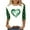 Green, variant on LIaqionyy St Patricks Day Shirt Women Shamrock 3/4 Sleeve Crewneck Graphic Tee Tops Green T Shirts