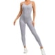 thumbnail image 2 of Mono deportivo sin espalda con cruce en la espalda para mujer Mono de yoga Ropa deportiva Cintura elástica, 2 of 8