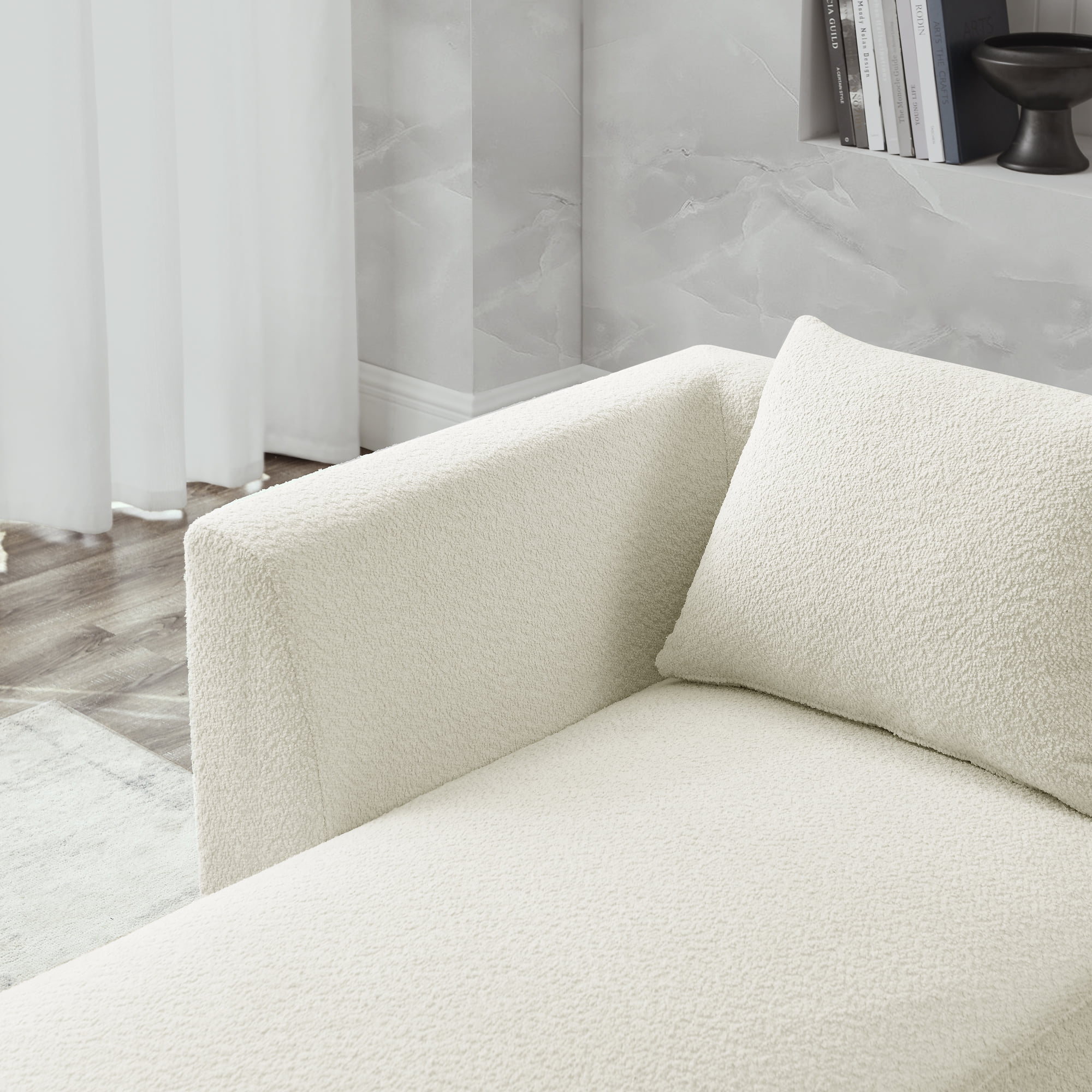 Kepooman 117" L Shape Sectional Couch, 5-Seater Sectional Sofa with Two Single Seats and Two Chaises, Modern Convertible Sofa for Office and Home, Beige