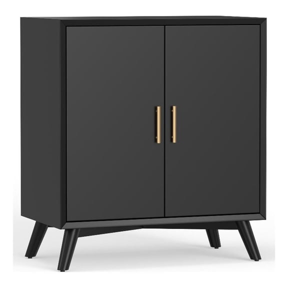 Flynn Small Bar Cabinet, Black