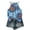 Blue, variant on Womens Halter Tops Back Bow Tie Sleeveless Blouse Casual Loose Fit Keyhole Back Bohemian Print Camisole for Daily Wear Black XL