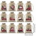 thumbnail image 2 of 12 Pcs Christmas Burlap Gift Bags, Small Treat Goody Bags with Drawstrings for Christmas, Featuring 12 Designs for Xmas and New Year Party Favors and Supplies, 2 of 4