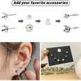 thumbnail image 6 of Rhinestone Stud Earring Making Kits 40 Pairs 2 Sizes 304 Stainless Steel Blanks Prong Earring Settings 80pcs Glass Pointed Rhinestones and 100pcs Plastic Ear Nuts for Earring Jewelry Making, 6 of 6